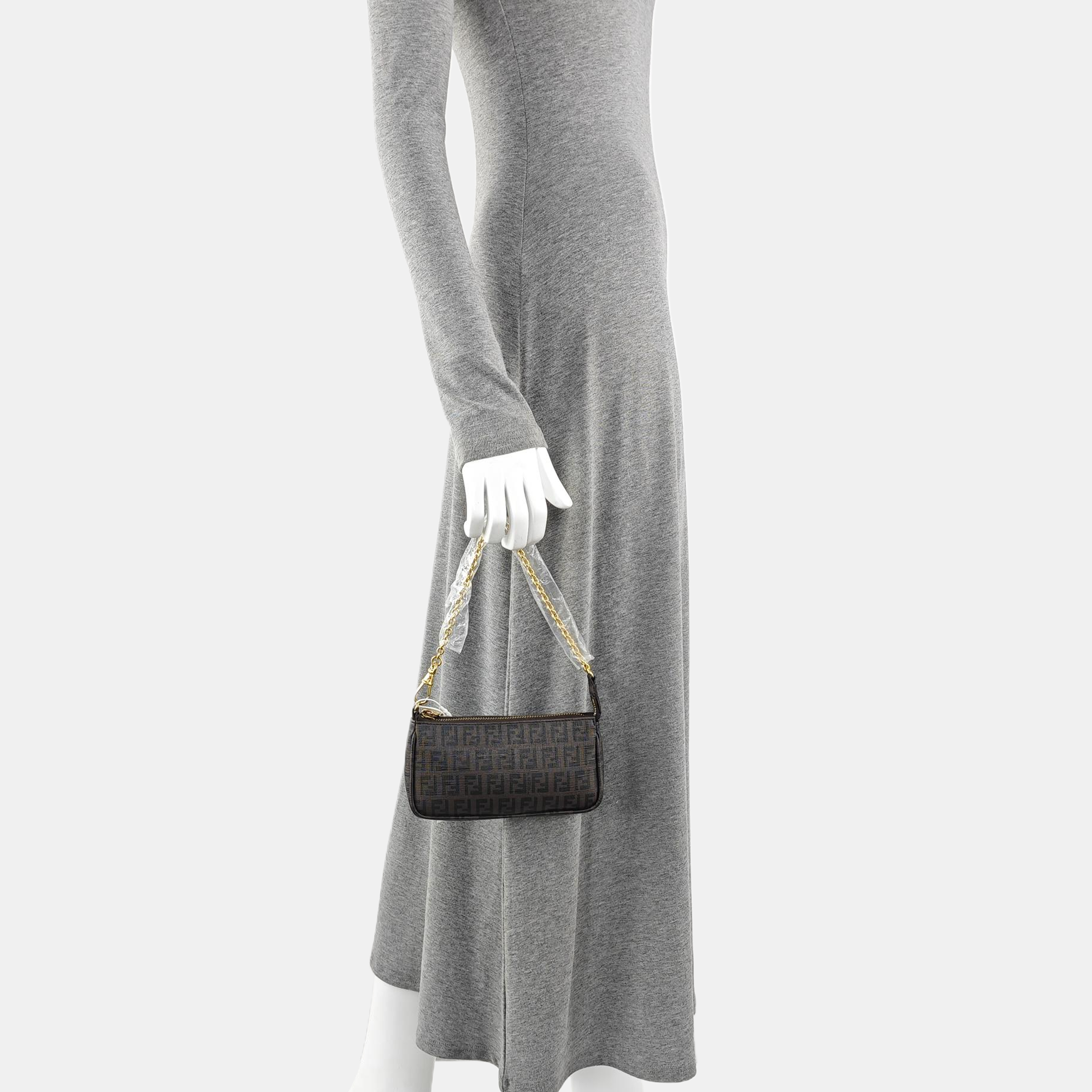 Coated Canvas Tote Bag Brown