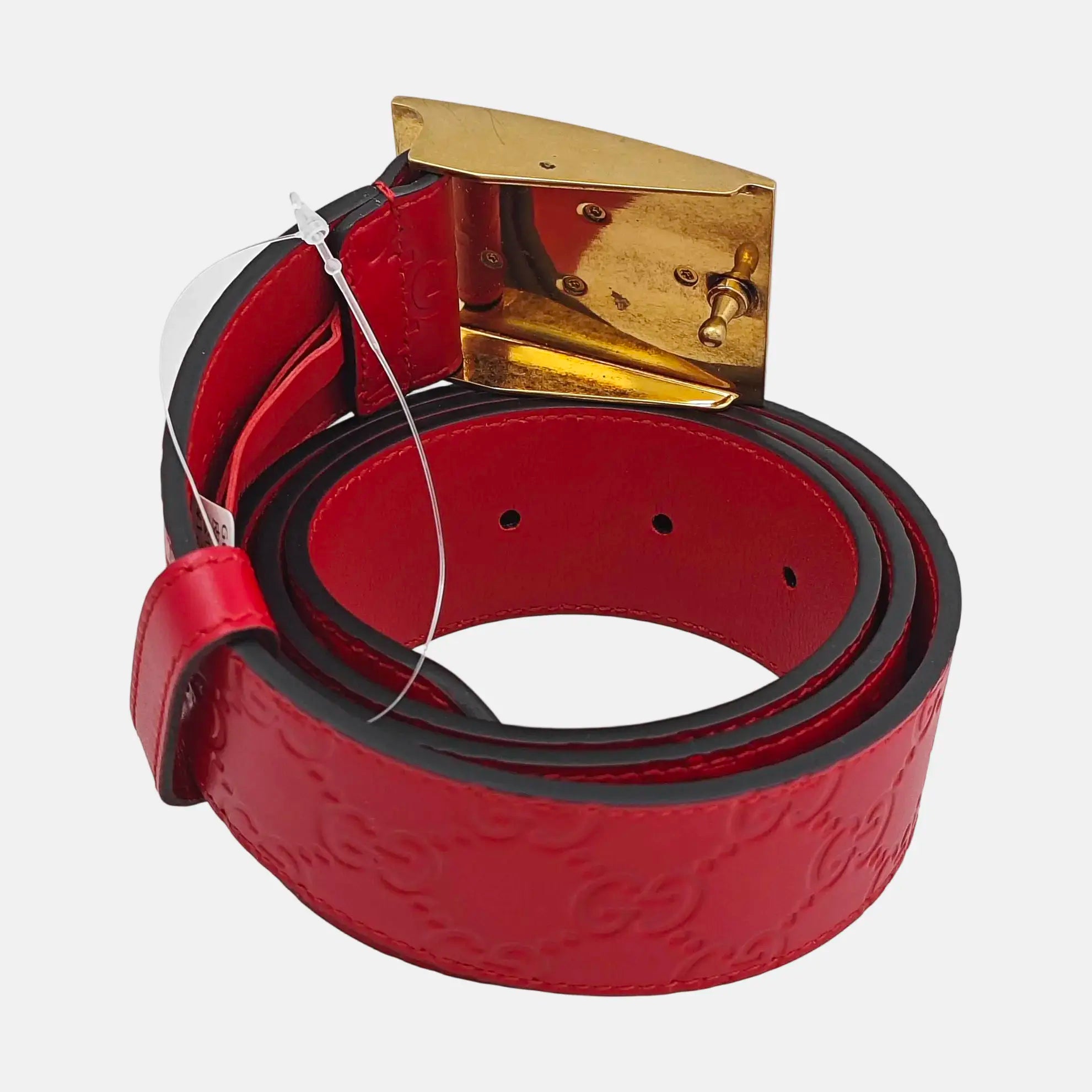 Leather Belt Red