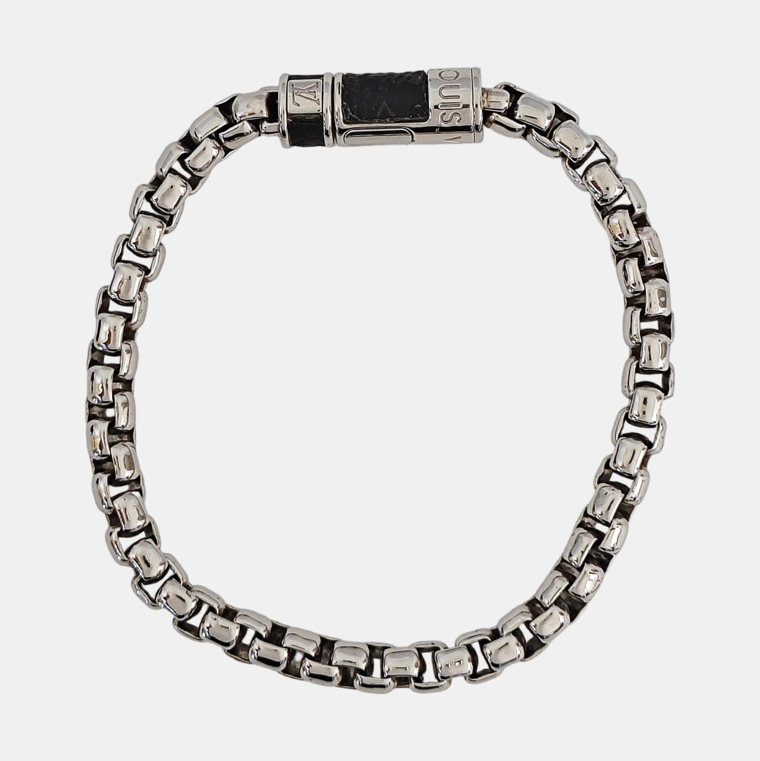 MONOGRAM CHAIN Coated Canvas Silver Bracelet