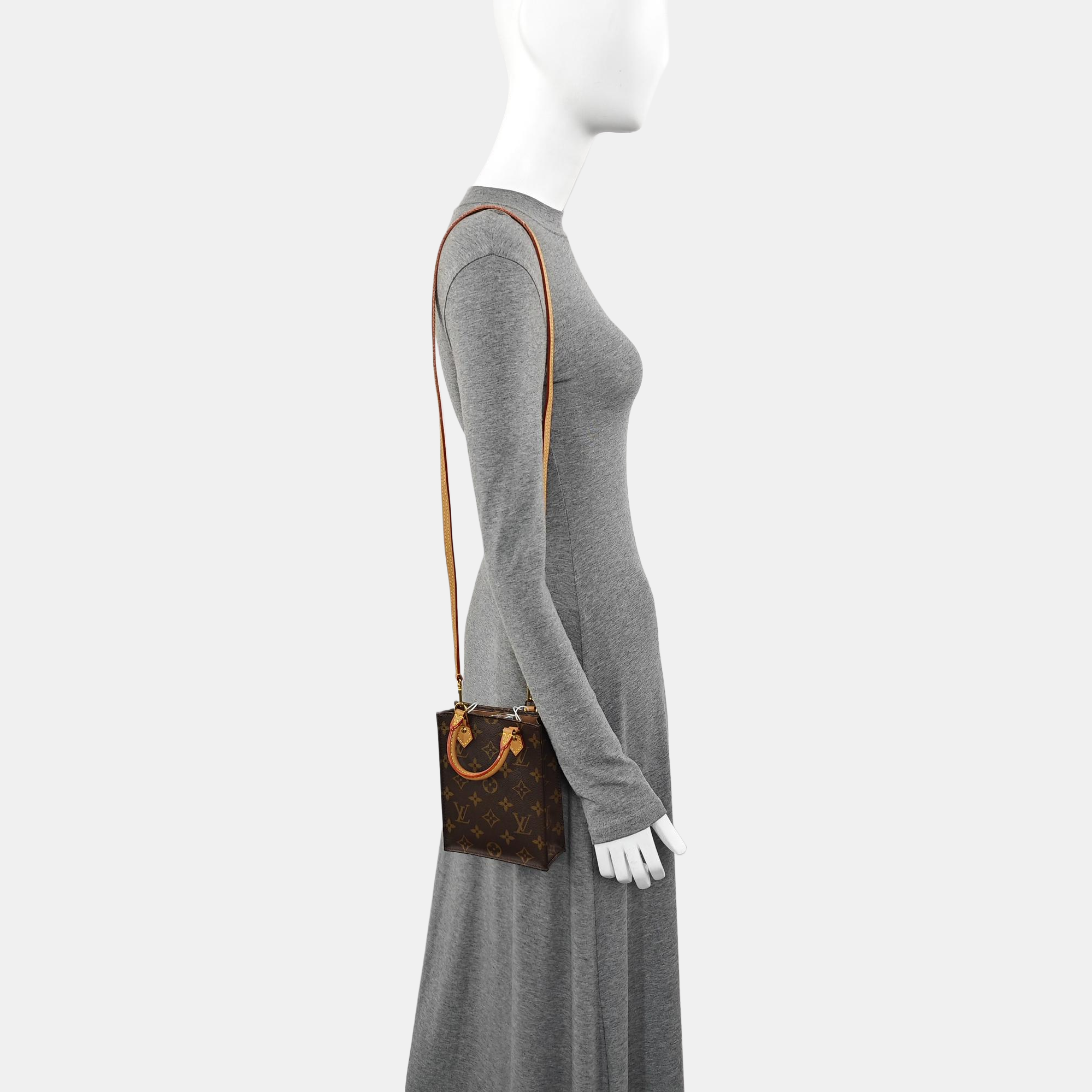 SAC PLAT Mini Lona Monogram Revestida Marrón