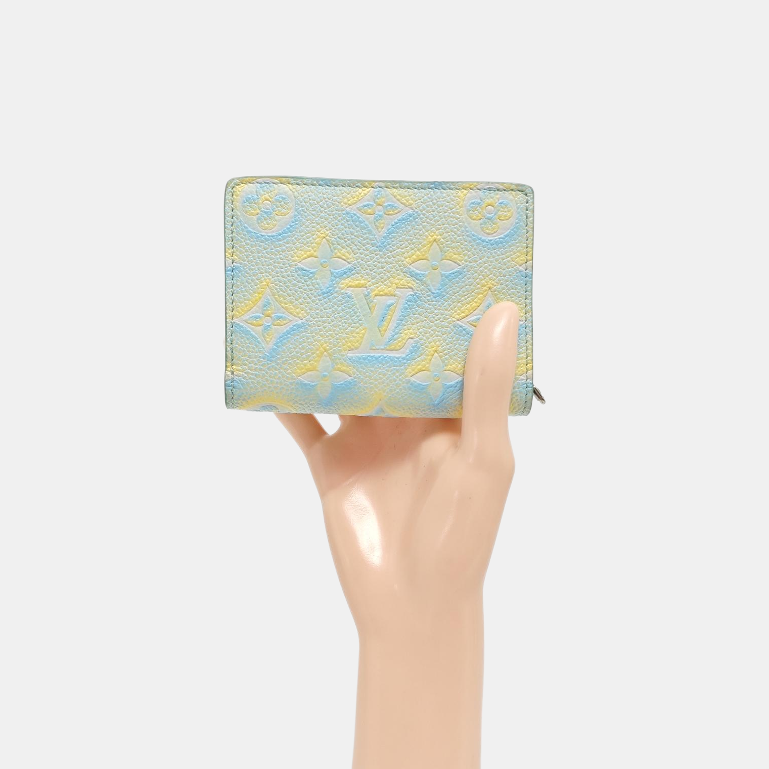 Monogram Calfskin Card Holder Green
