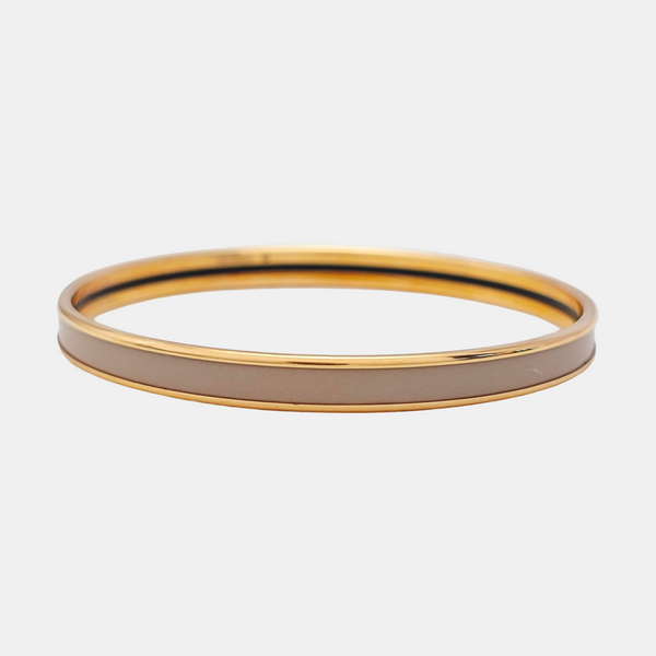 Email Metal Beige Bangle
