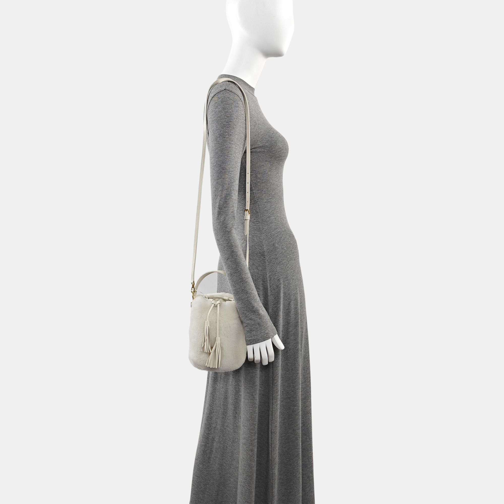Fabric Shoulder Bag White