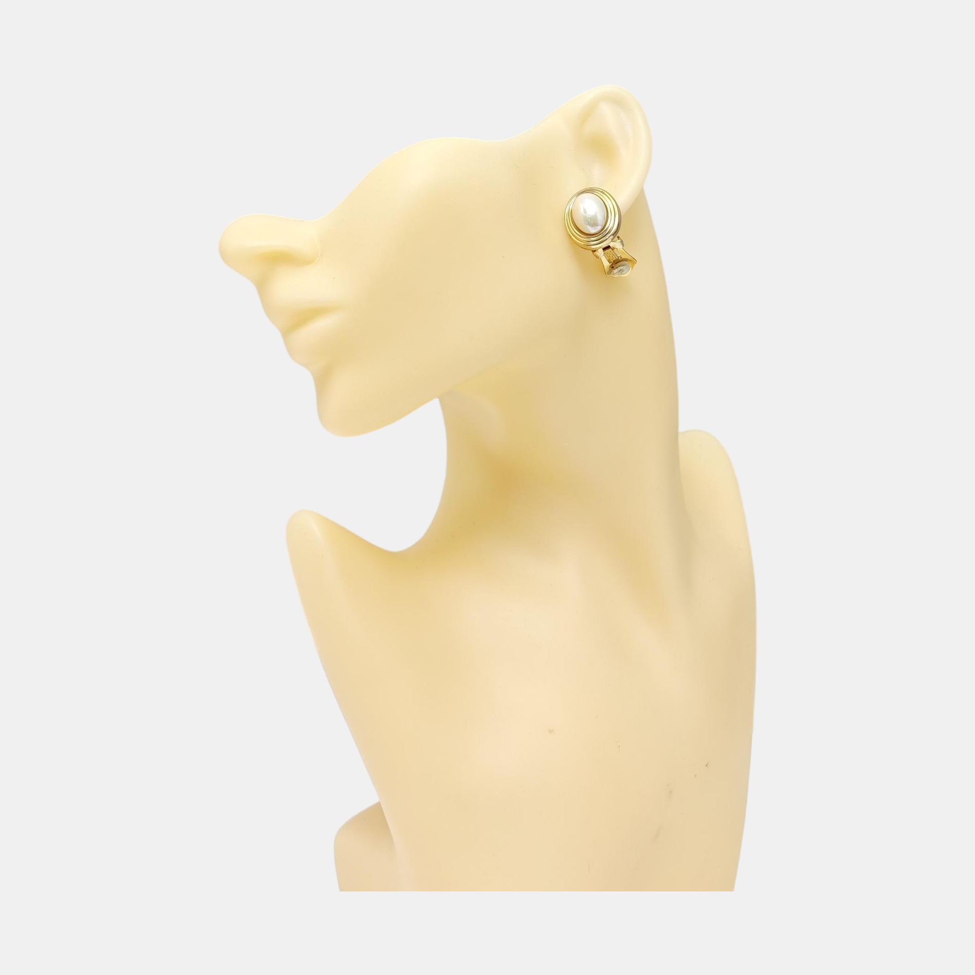 Metal White Clip On Earrings
