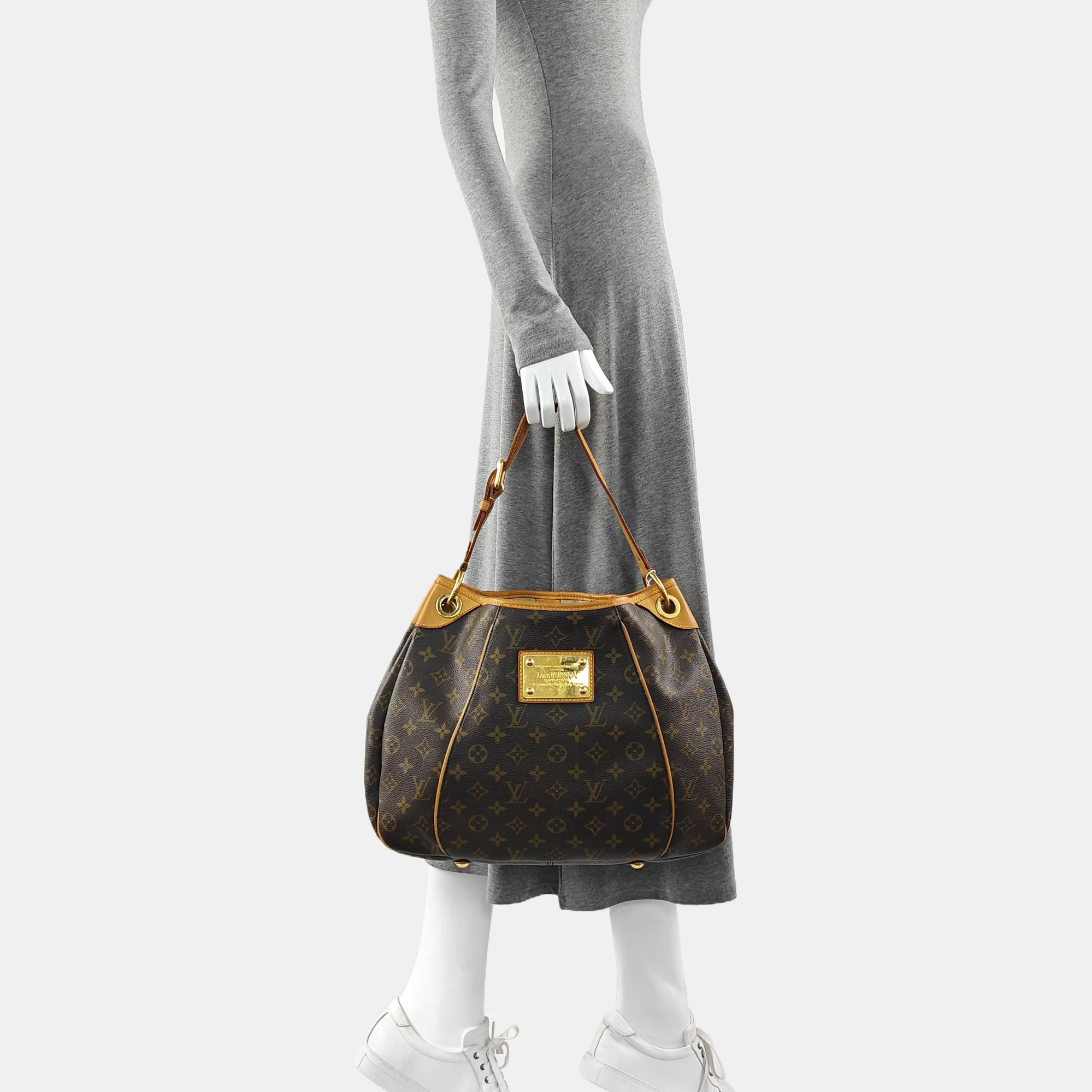 GALLIERA PM Monogram Coated Canvas Brown