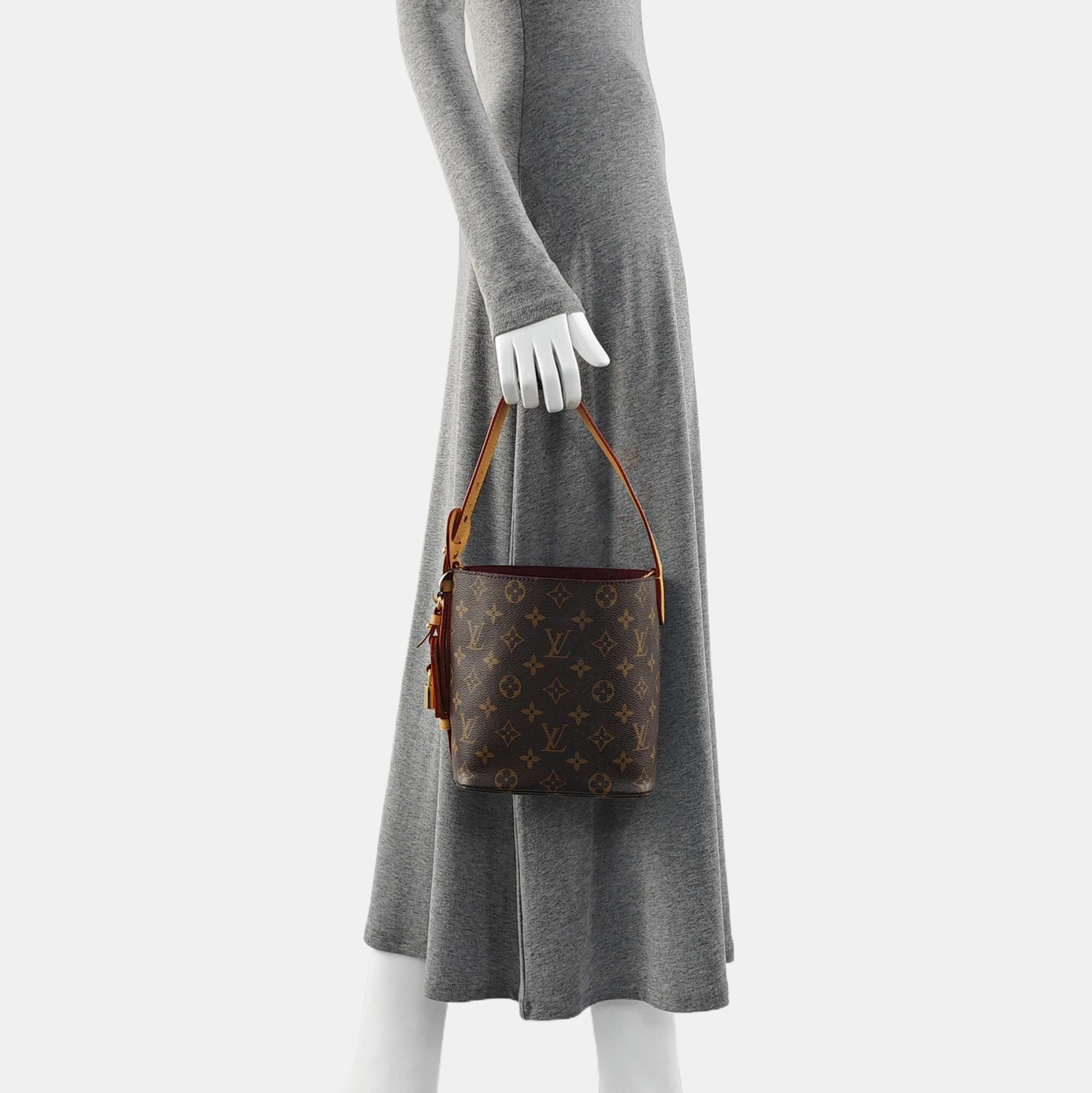 ALL IN BB Monogram Coated Canvas Brown