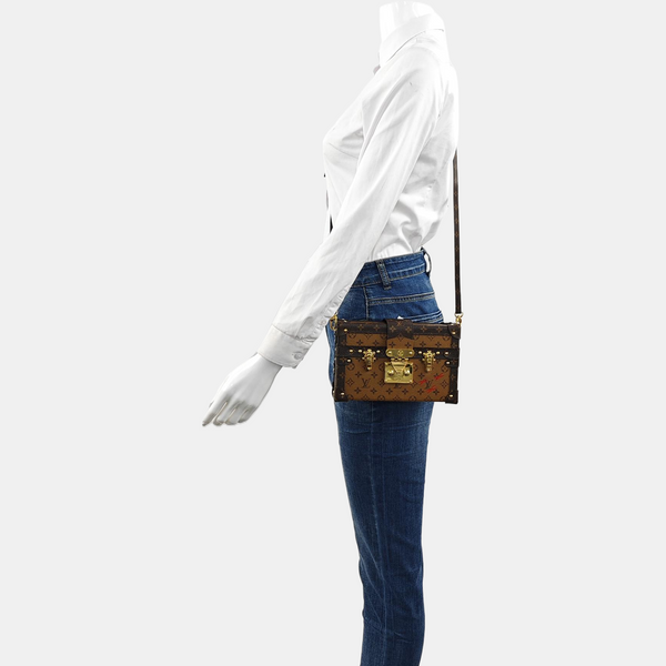 PETITE MALLE Monogram Coated Canvas Brown