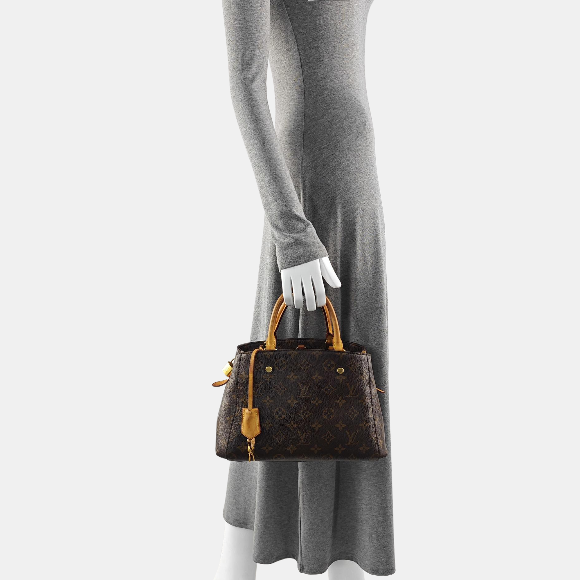 MONTAIGNE BB Monogram Coated Canvas Brown