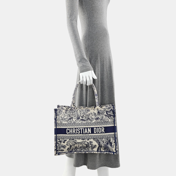 Book Tote Medium Canvas Blue