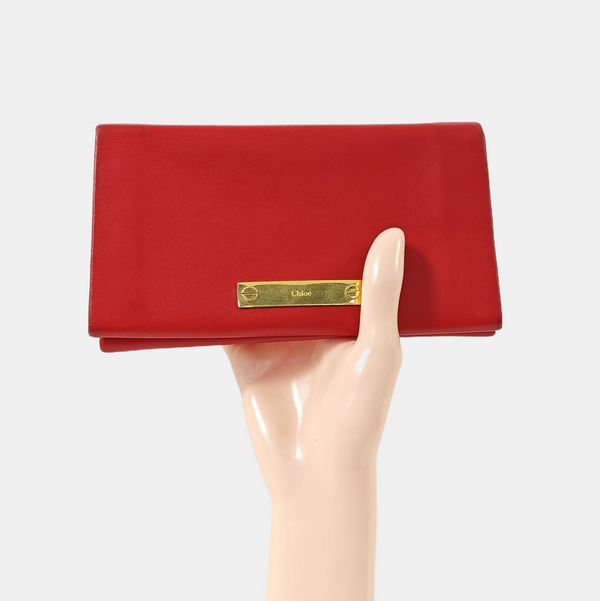 Calfskin Wallet Red