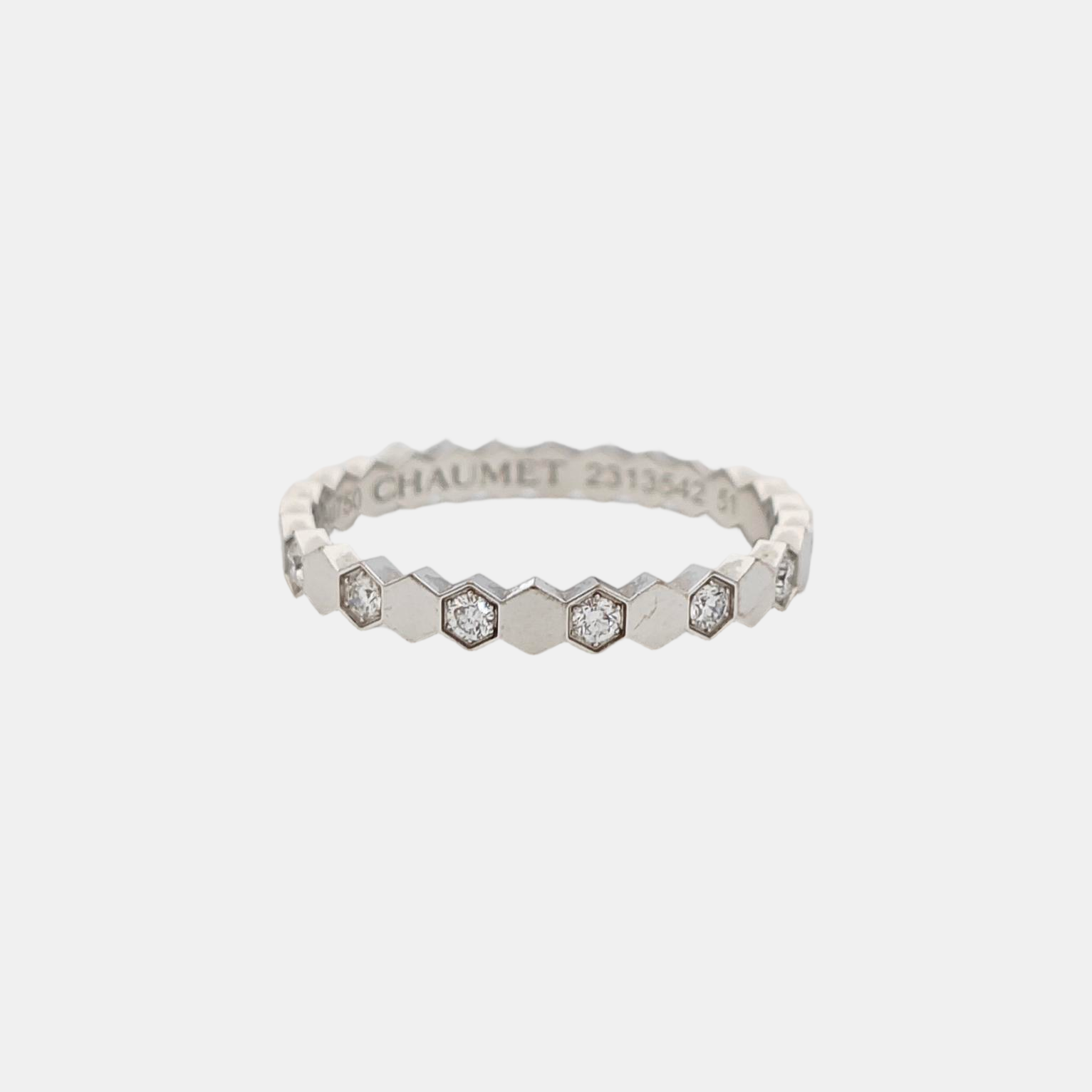 Bee My Love 18k White Gold Silver Ring EU 51