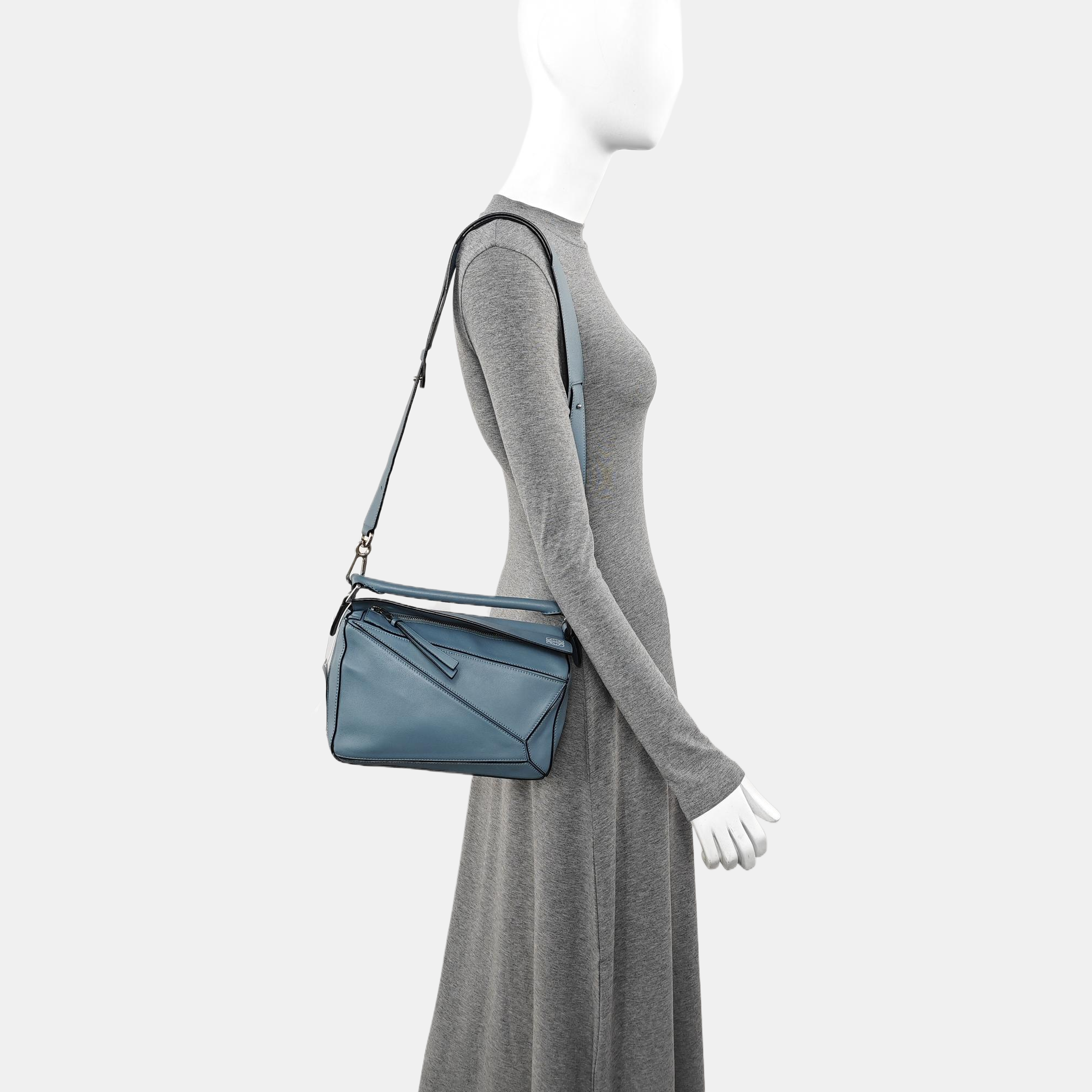 Puzzle Small Calfskin Blue