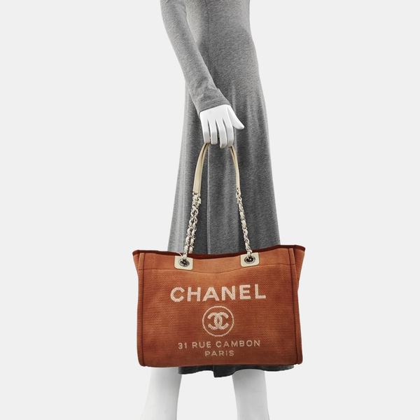 Authenticated pre-owned  DEAUVILLE Canvas Brown - Tote Bag at Looply
