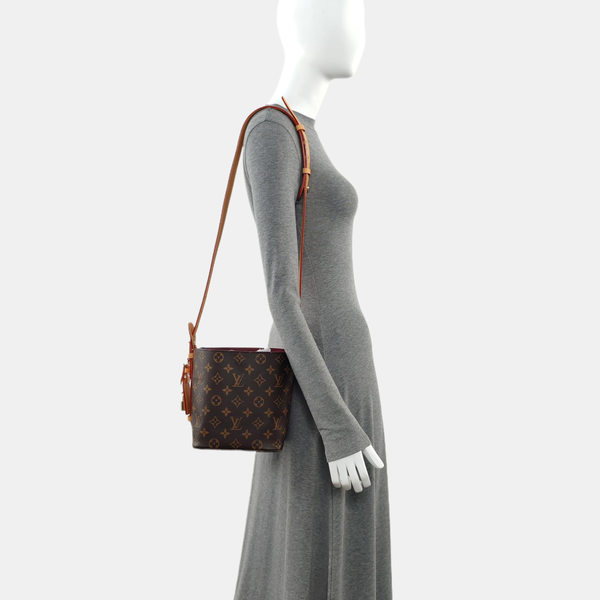 ALL IN BB Monogram Coated Canvas Brown