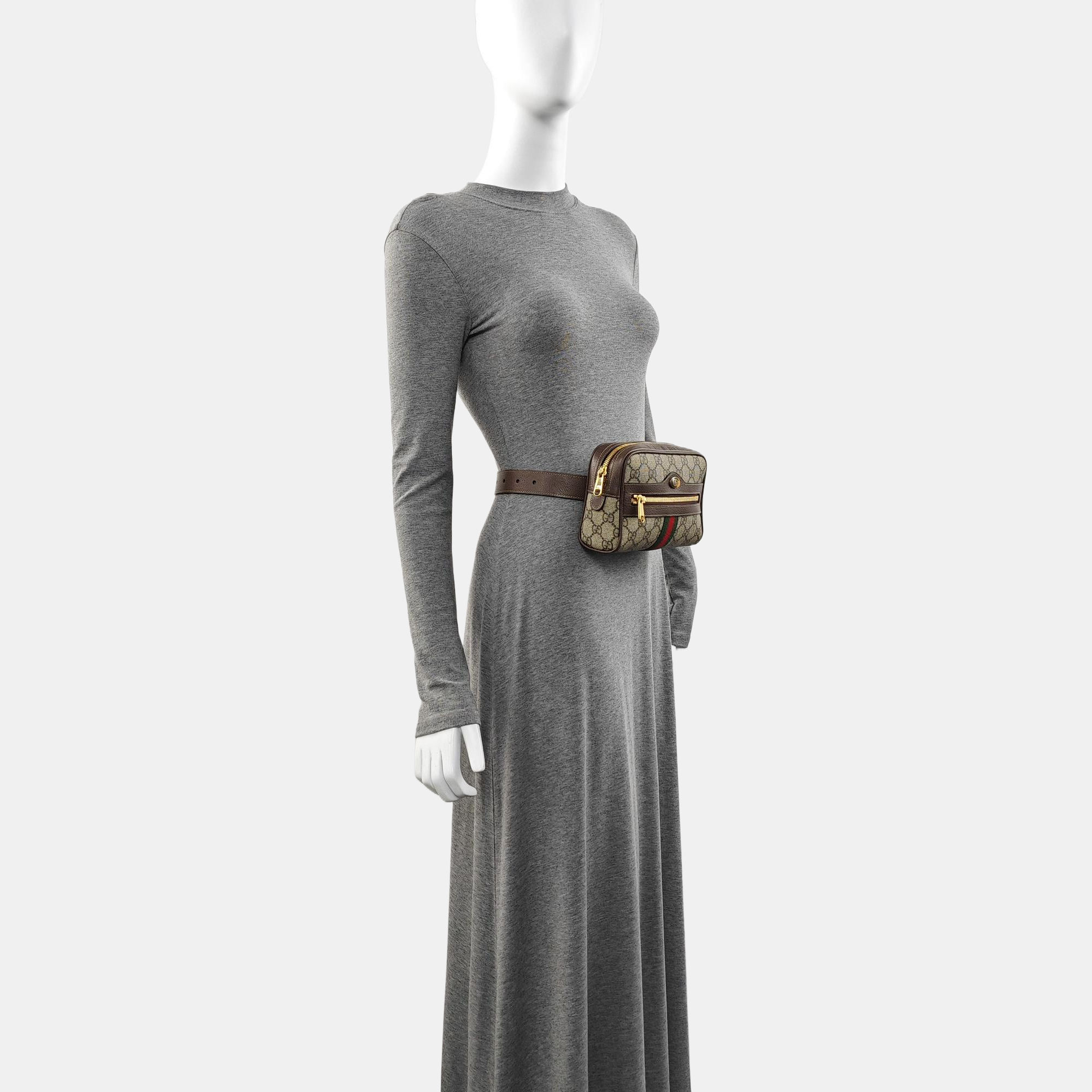 Authenticated pre-owned  Ophidia Small Monogram Coated Canvas Beige - Belt Bag at Looply