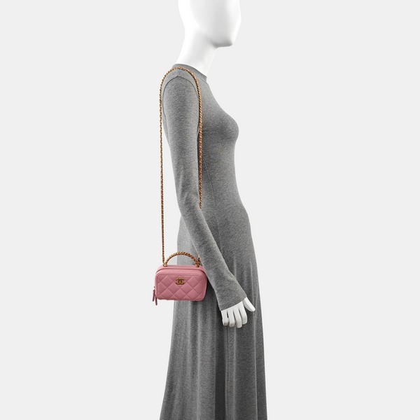 Quilted Lambskin Shoulder Bag Red
