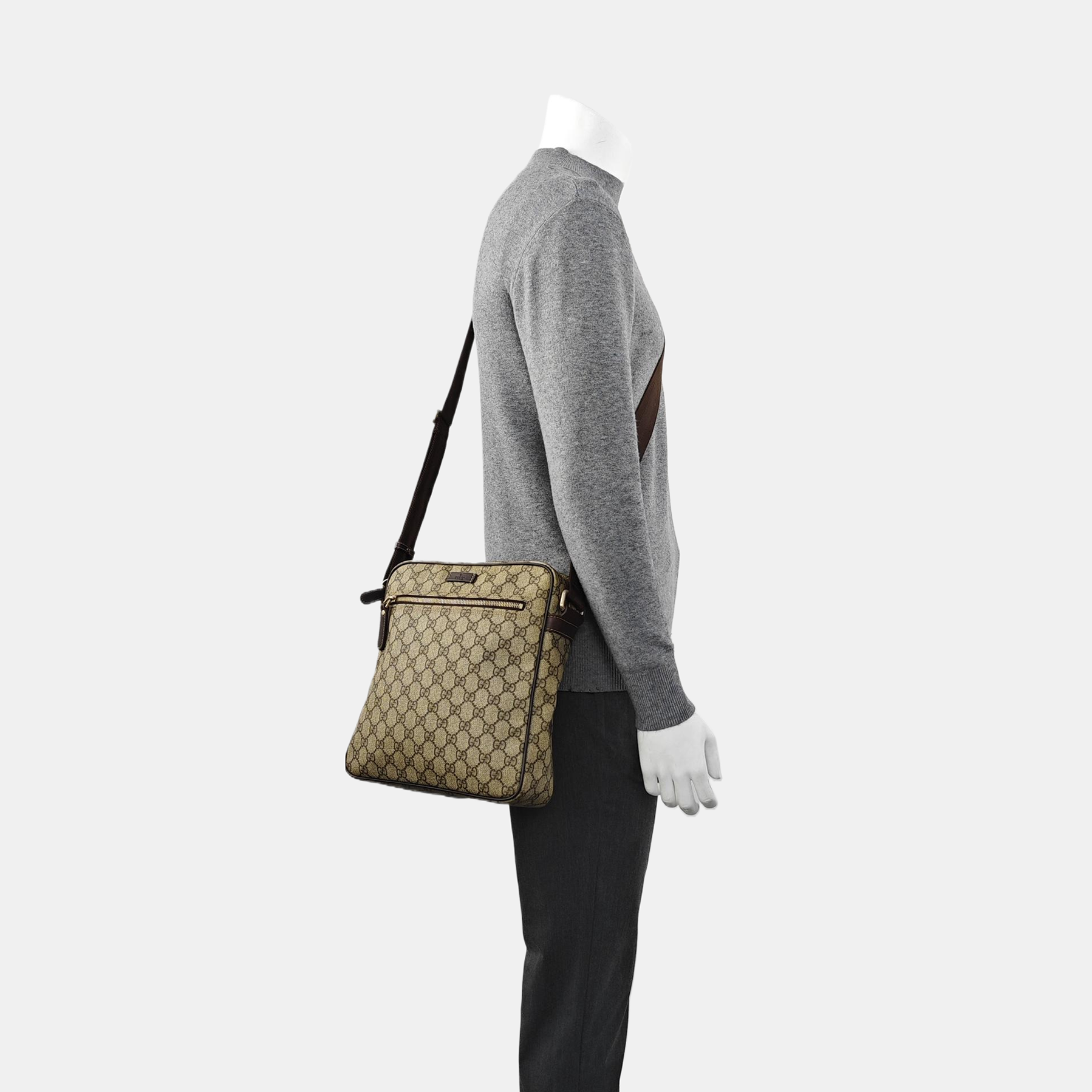 GG Imprime Monogram Coated Canvas Brown