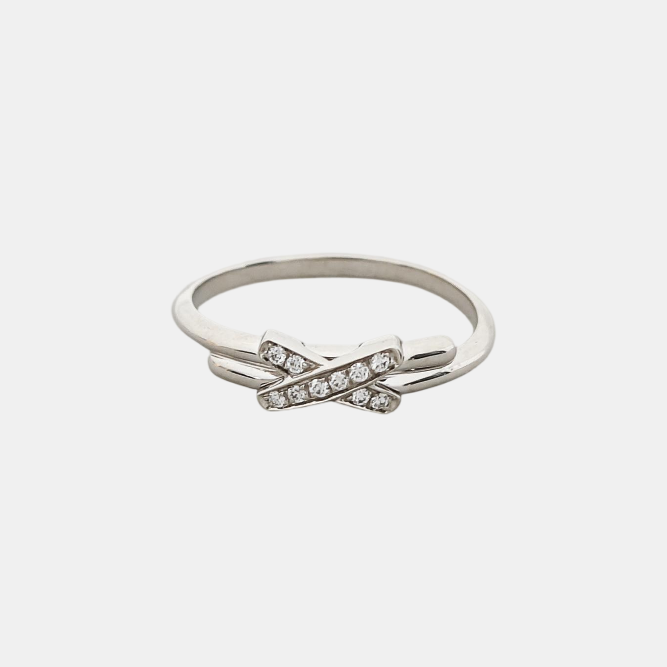 Jeux De Liens 18k White Gold Silver Ring EU 50