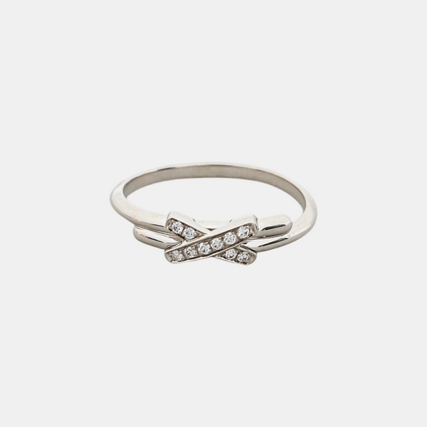 Jeux De Liens 18k White Gold Silver Ring EU 50