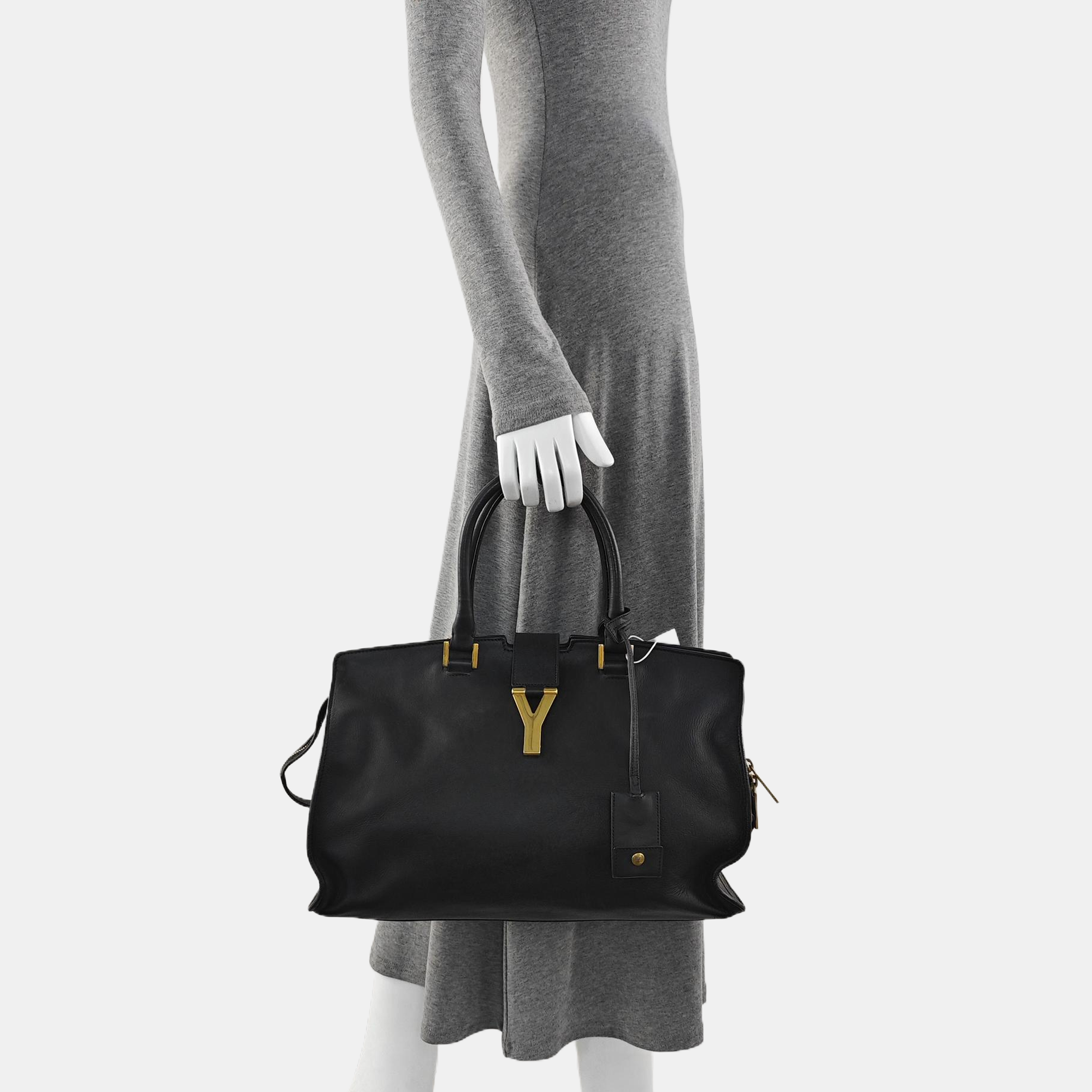CHYC Y LIGNE Medium Calfskin Black