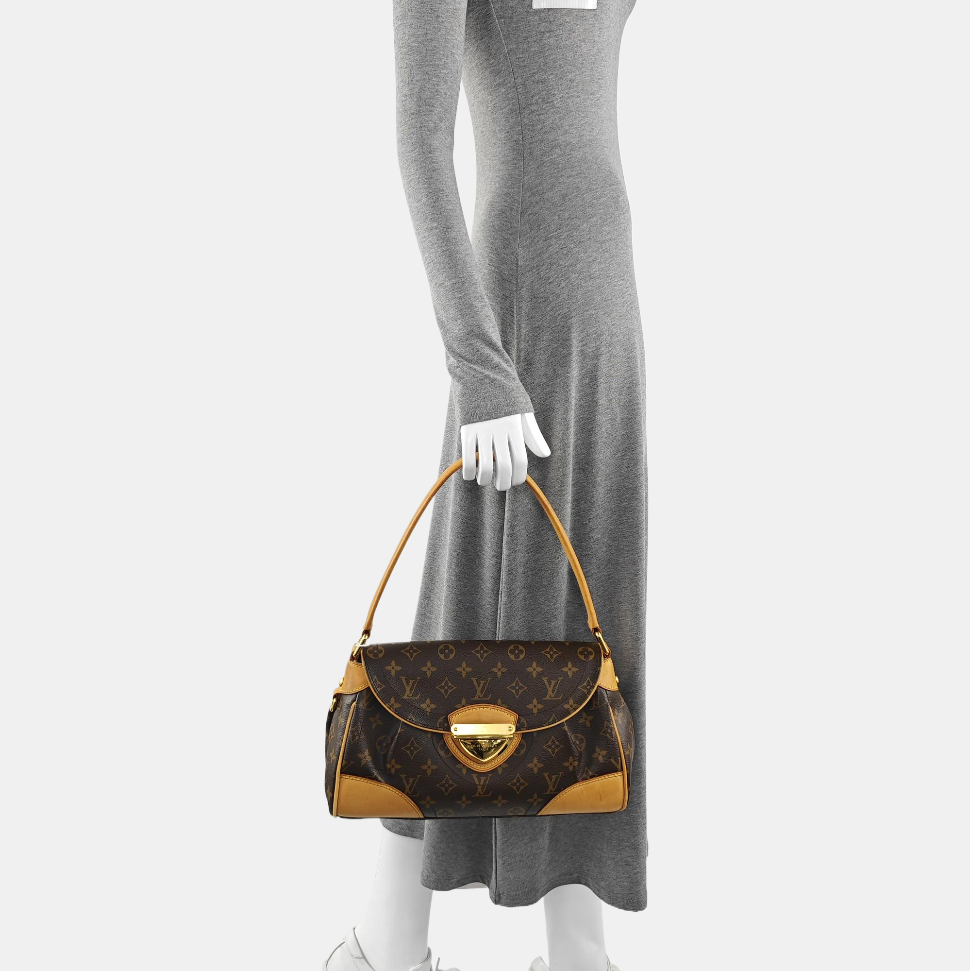 BEVERLY MM Monogram Coated Canvas Brown