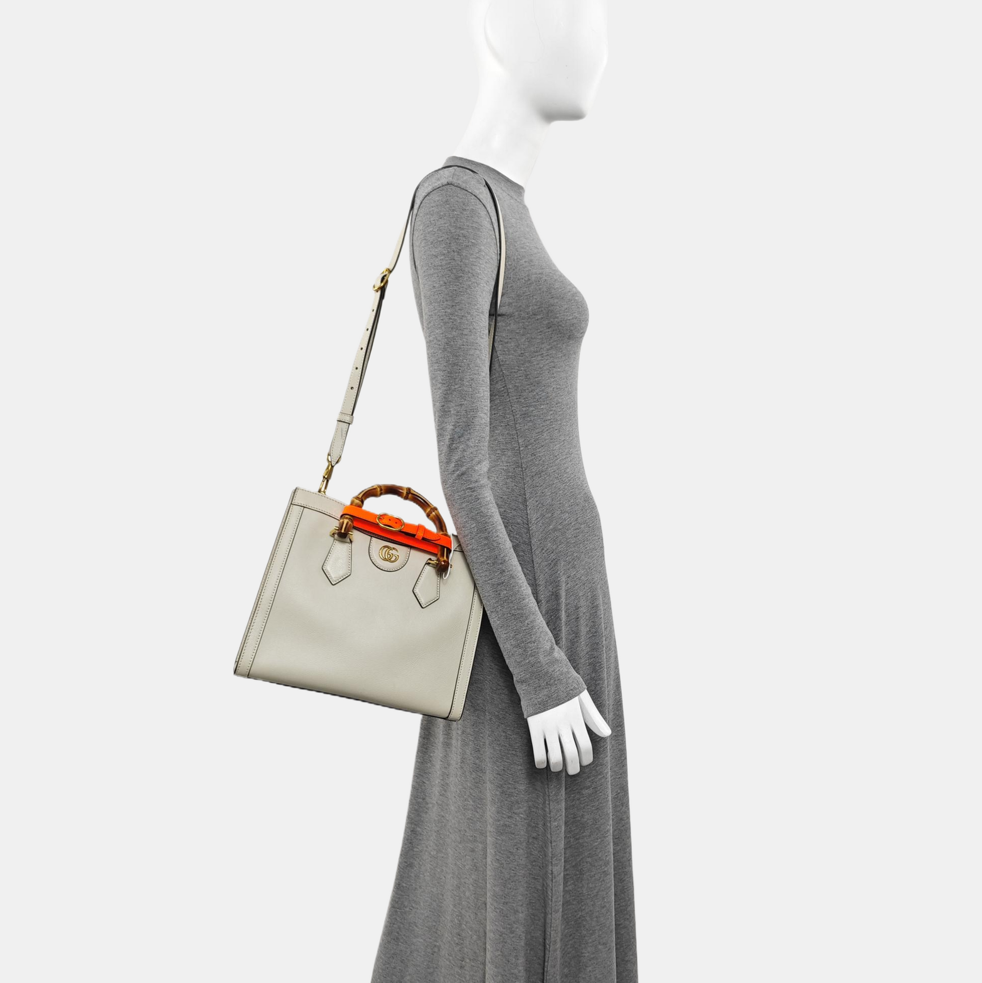 Diana Small Calfskin White