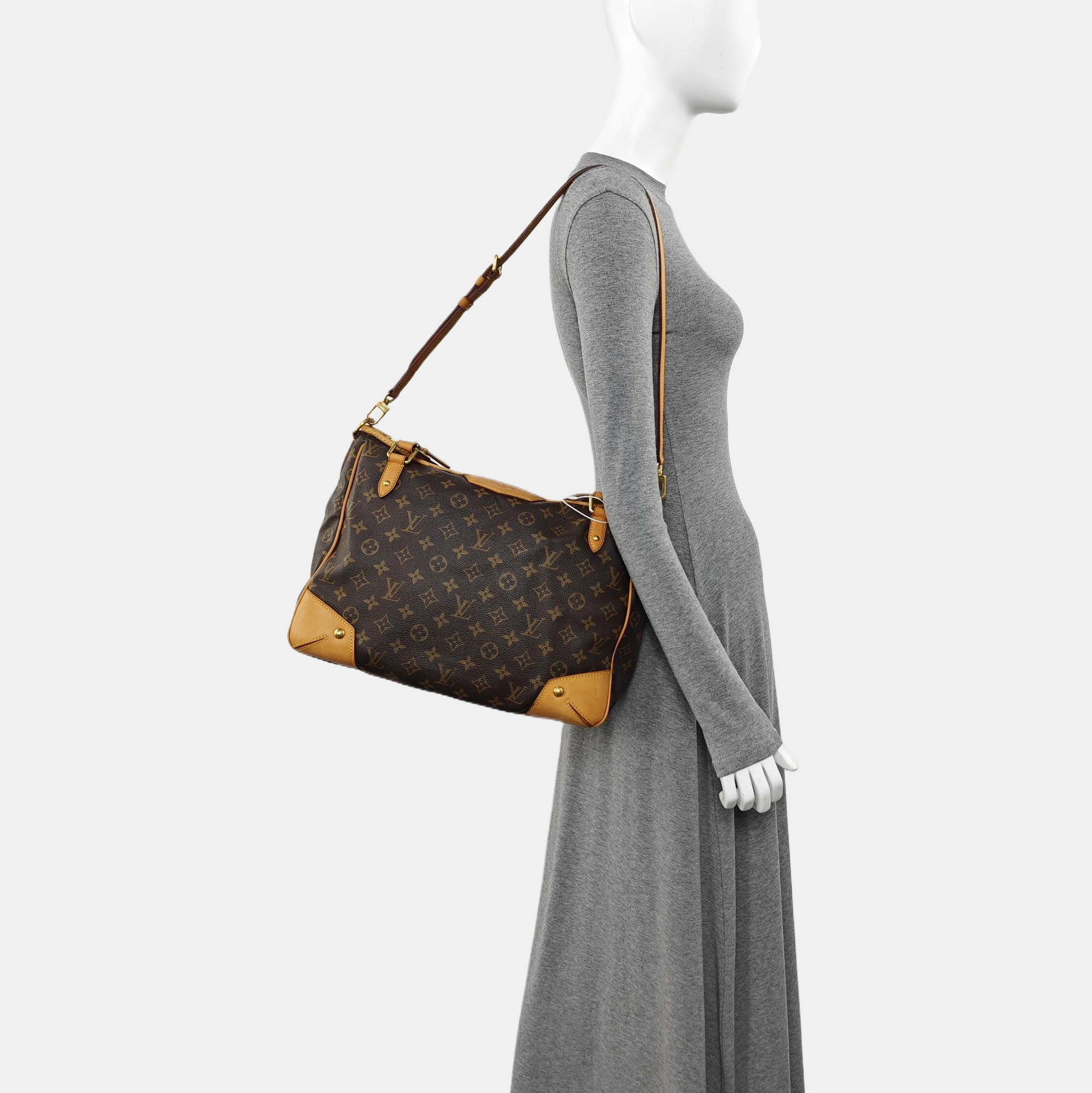 ESTRELA GM Monogram Coated Canvas Brown