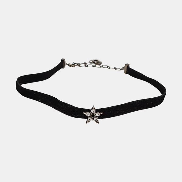J'adior Fabric Black Necklace