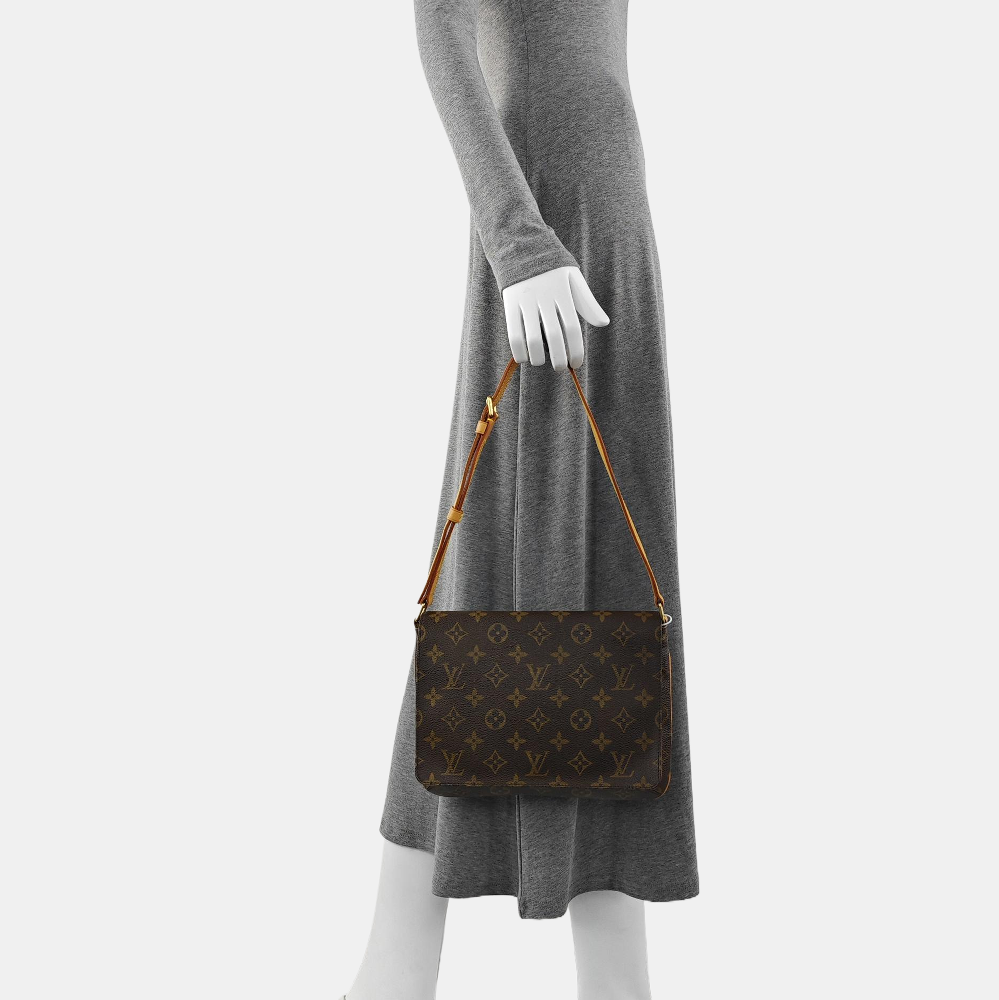MUSETTE TANGO Monogram Coated Canvas Brown