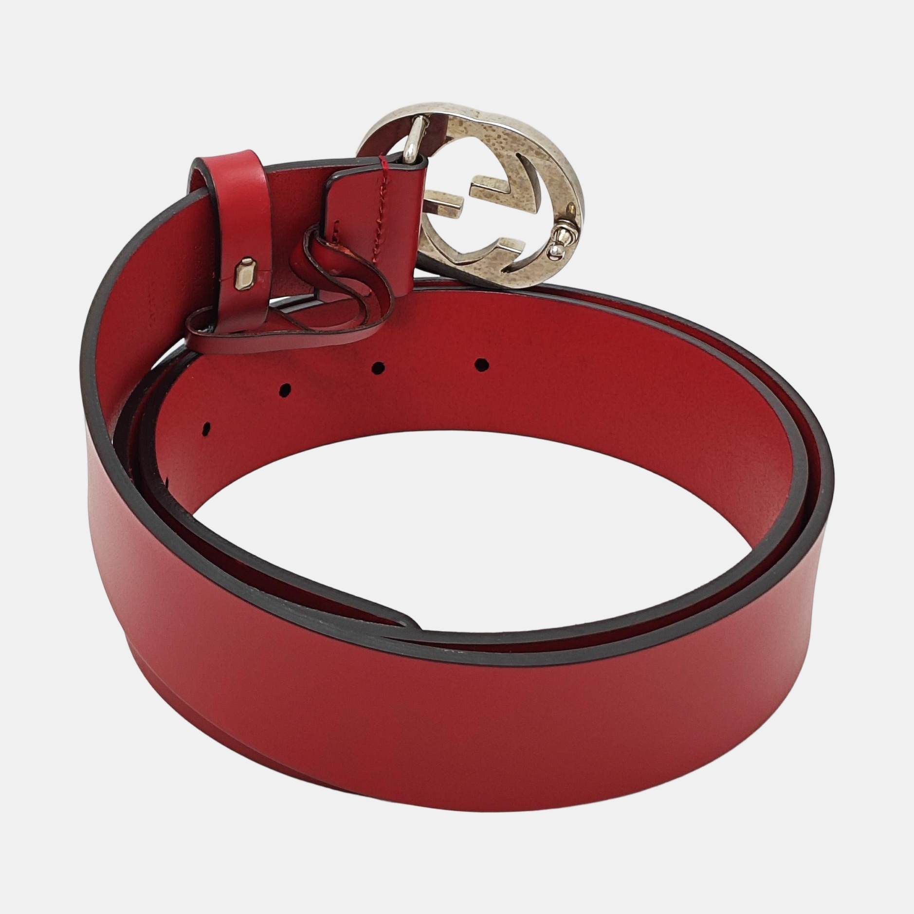 Leather Belt Red