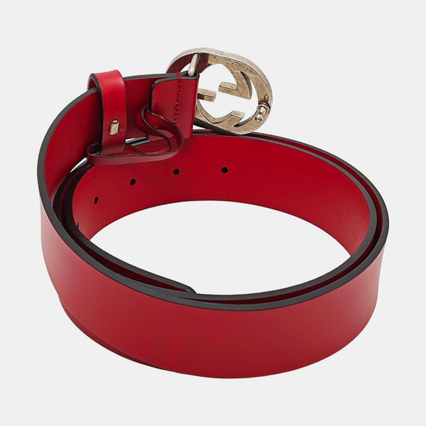 Leather Belt Red