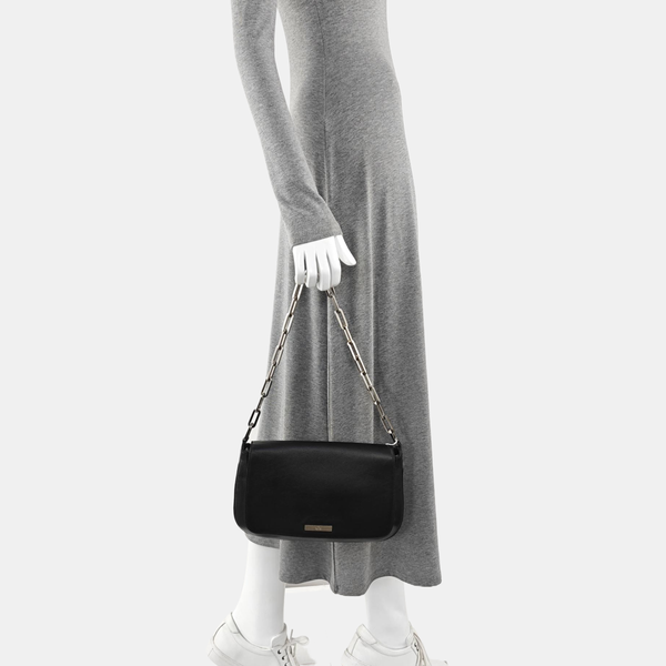 Calfskin Shoulder Bag Black