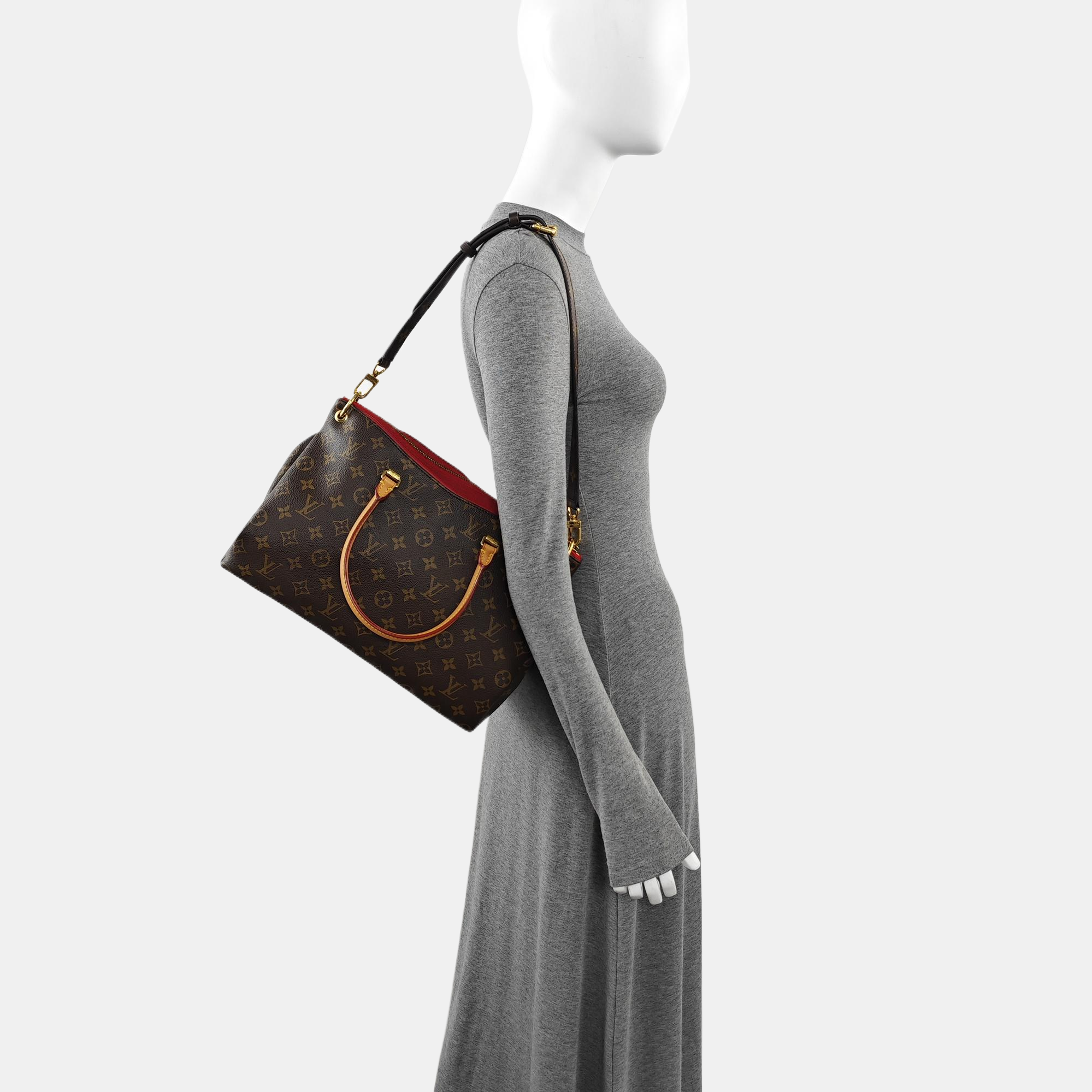 PALLAS MM Monogram Coated Canvas Brown