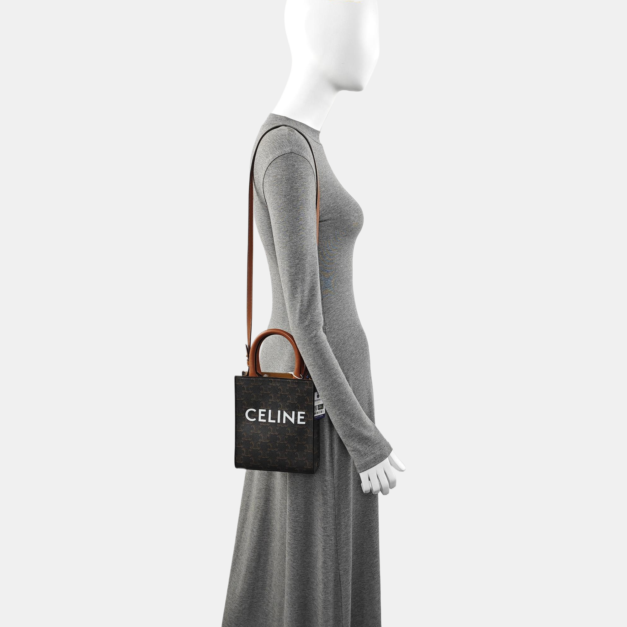 CABAS CELINE Mini Coated Canvas Brown