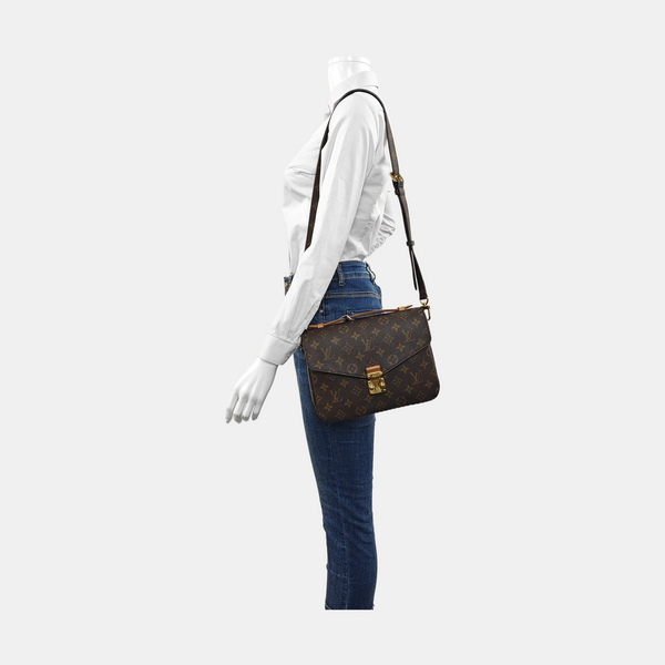 MÉTIS MM Monogram Coated Canvas Brown