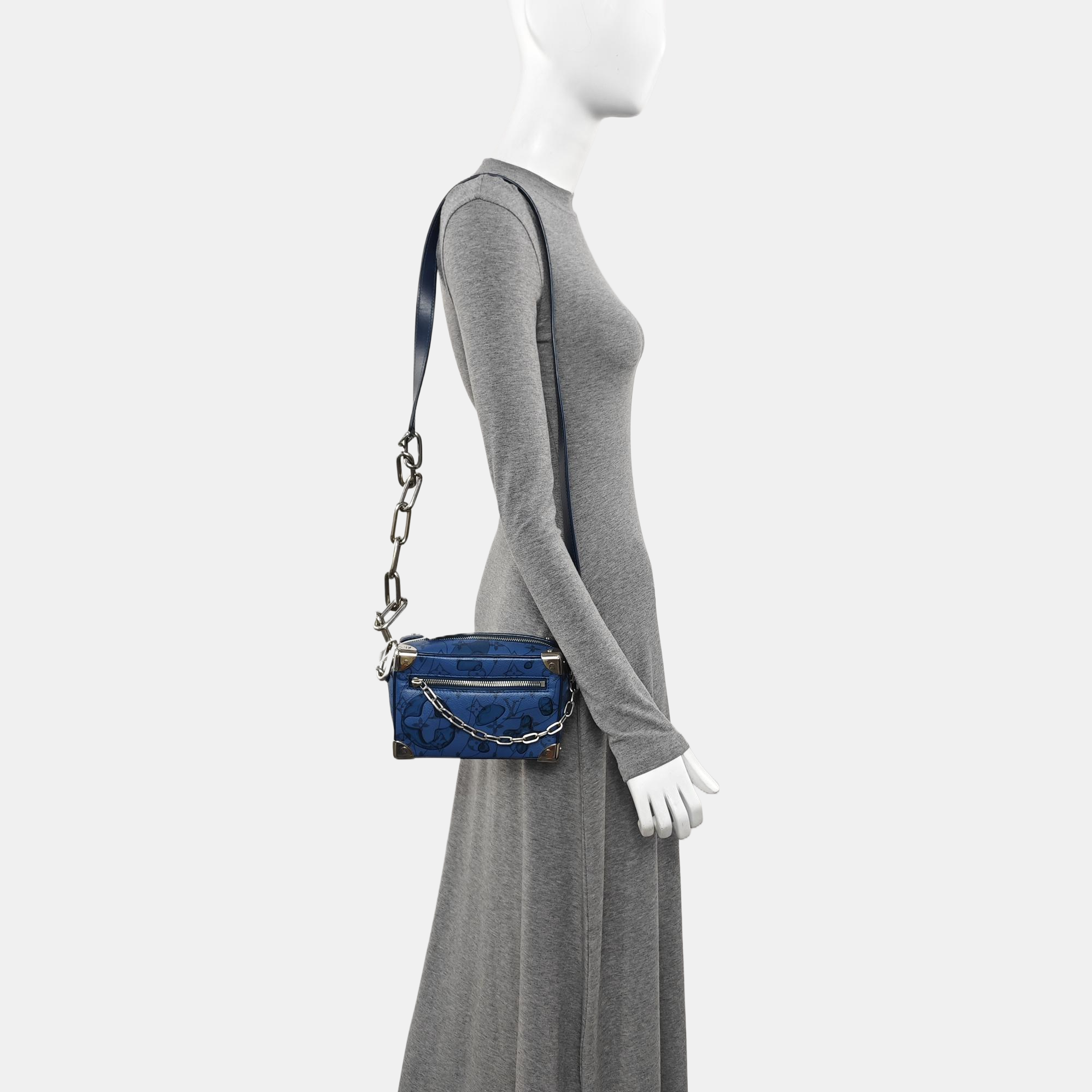 SOFT TRUNK Mini Monogram Coated Canvas Blue