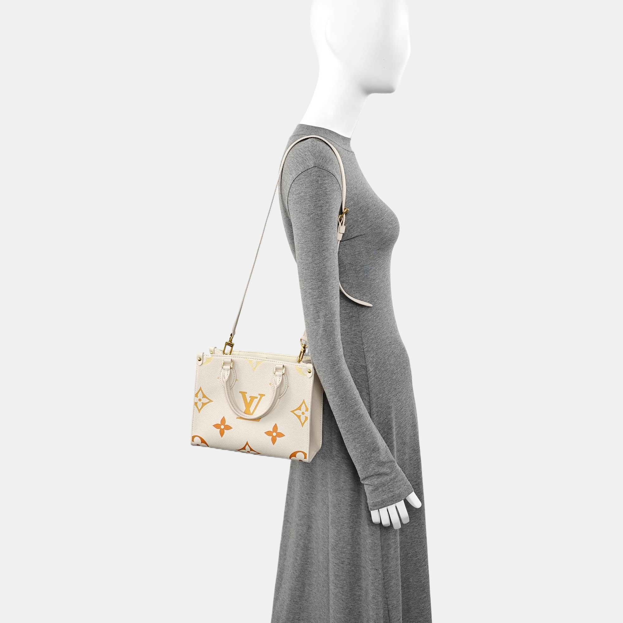 ONTHEGO PM Monogram Calfskin Beige