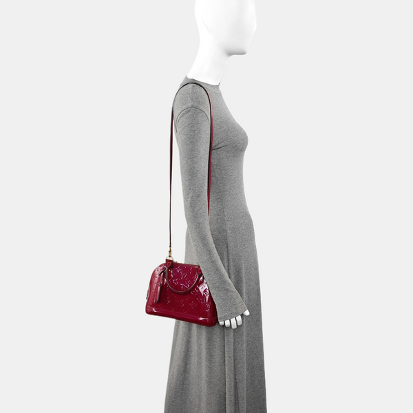 ALMA BB Monogram Patent Leather Red
