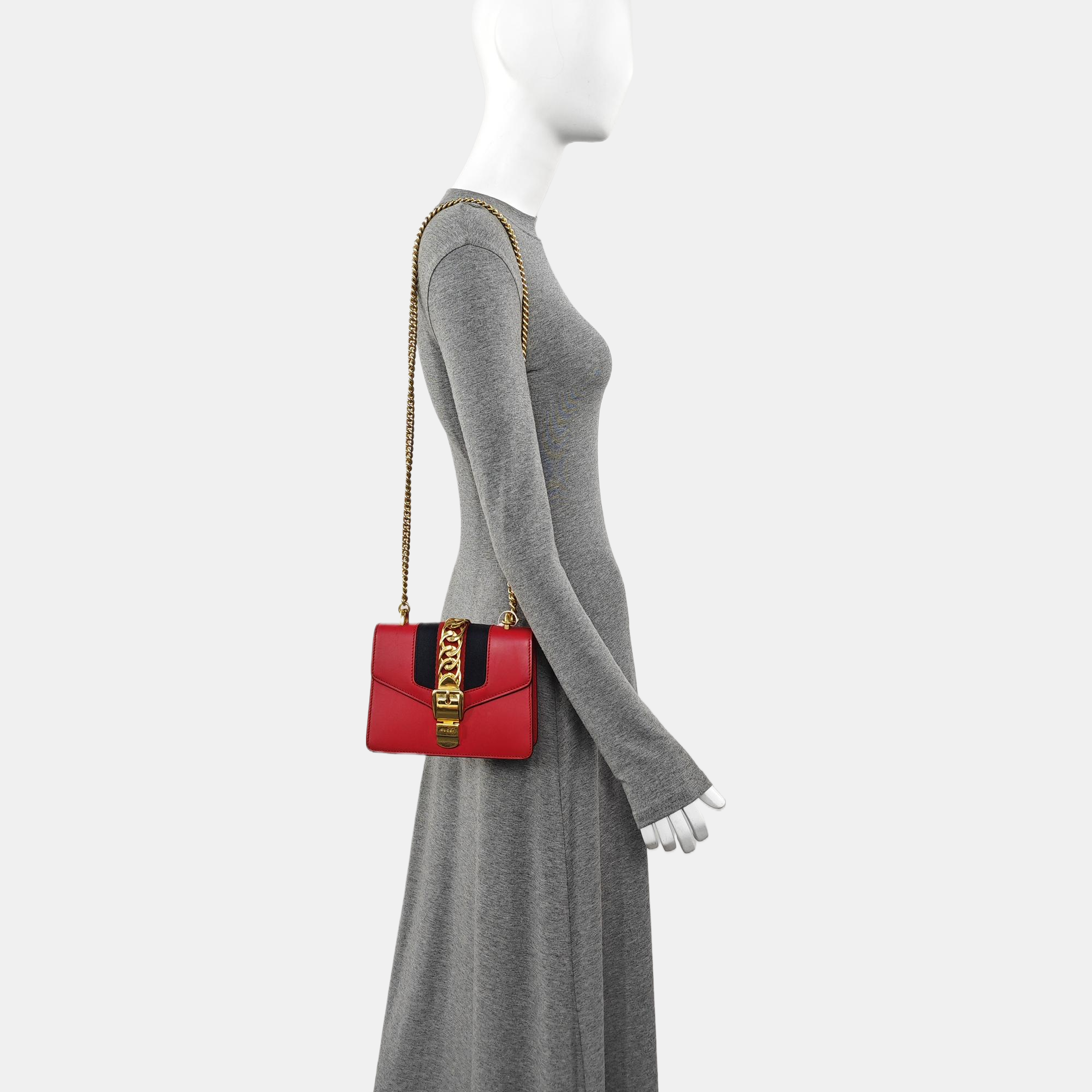 Sylvie Mini Calfskin Red