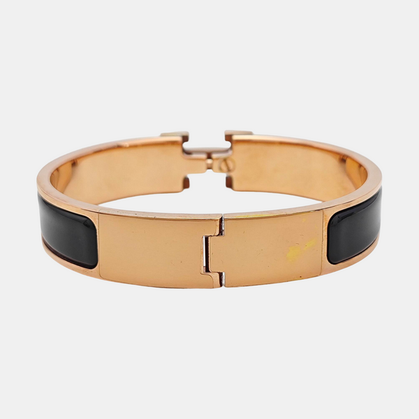 Pulsera Clic H de metal oro rosa