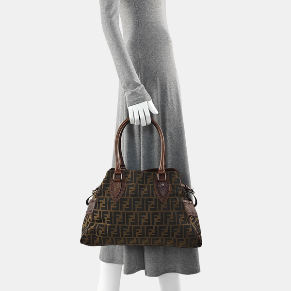 Canvas Top Handle Bag Brown