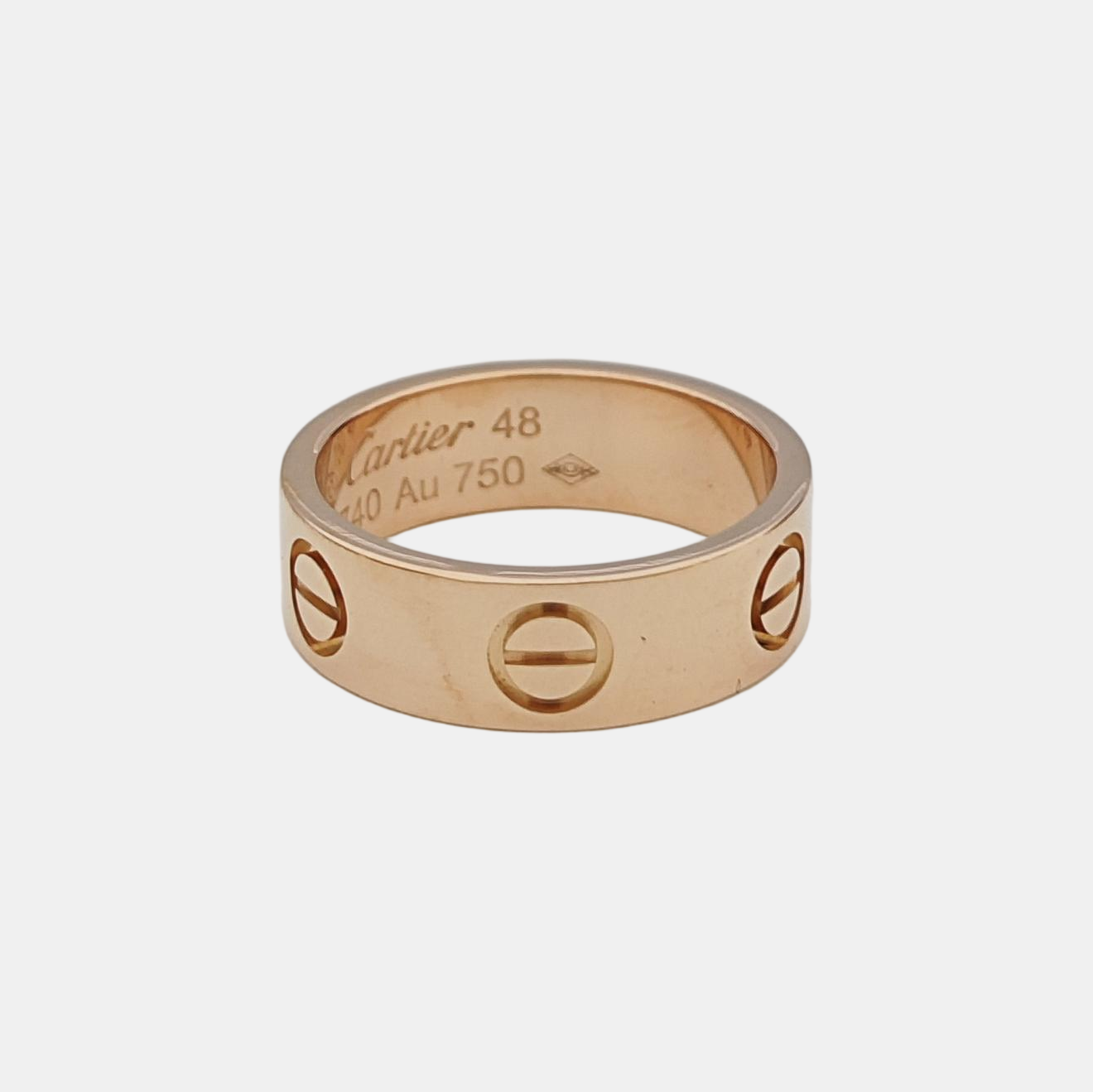 LOVE 18k Rose Gold Ring EU 48