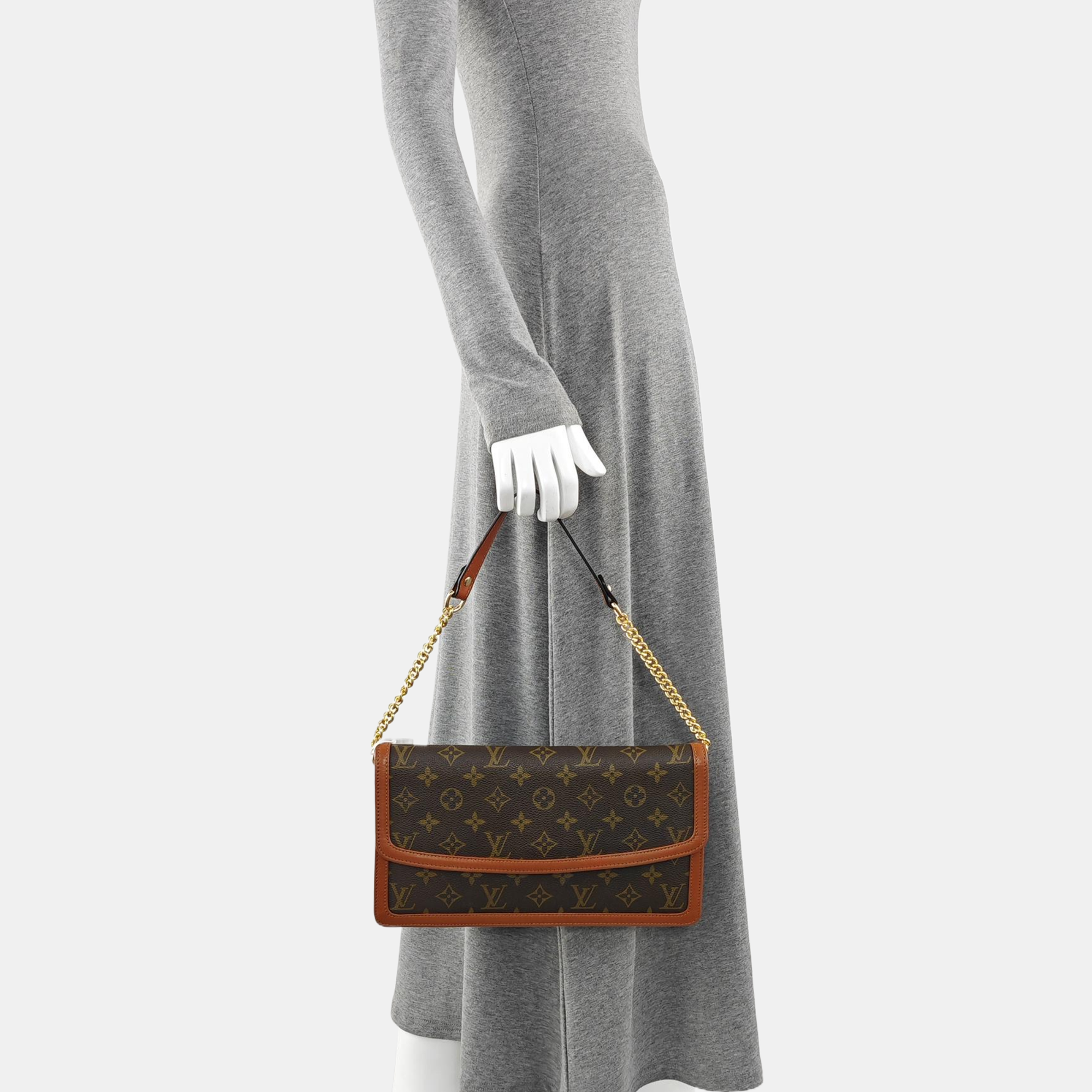 DAME GM Monogram Coated Canvas Brown