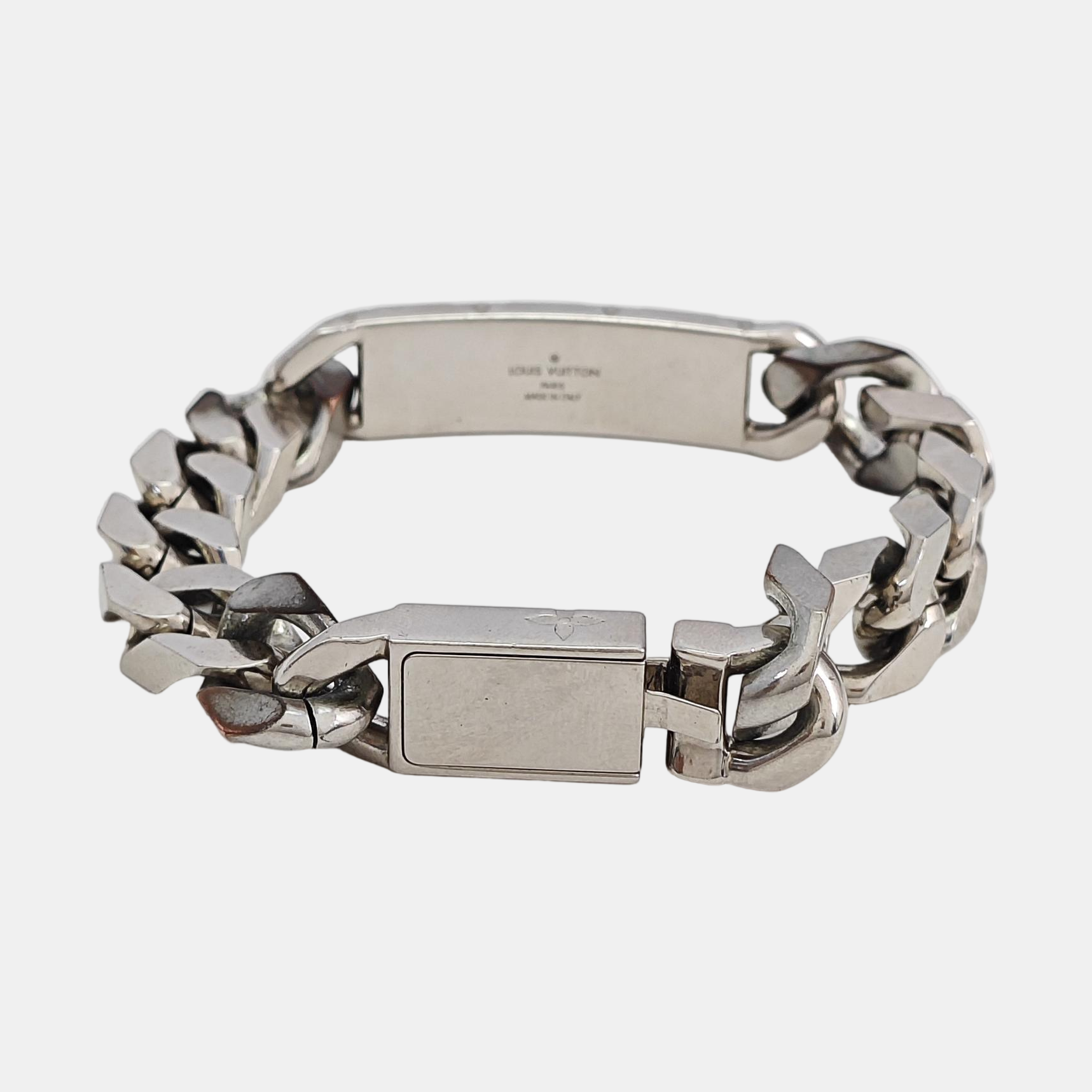 Monogram Metal Silver Bracelet