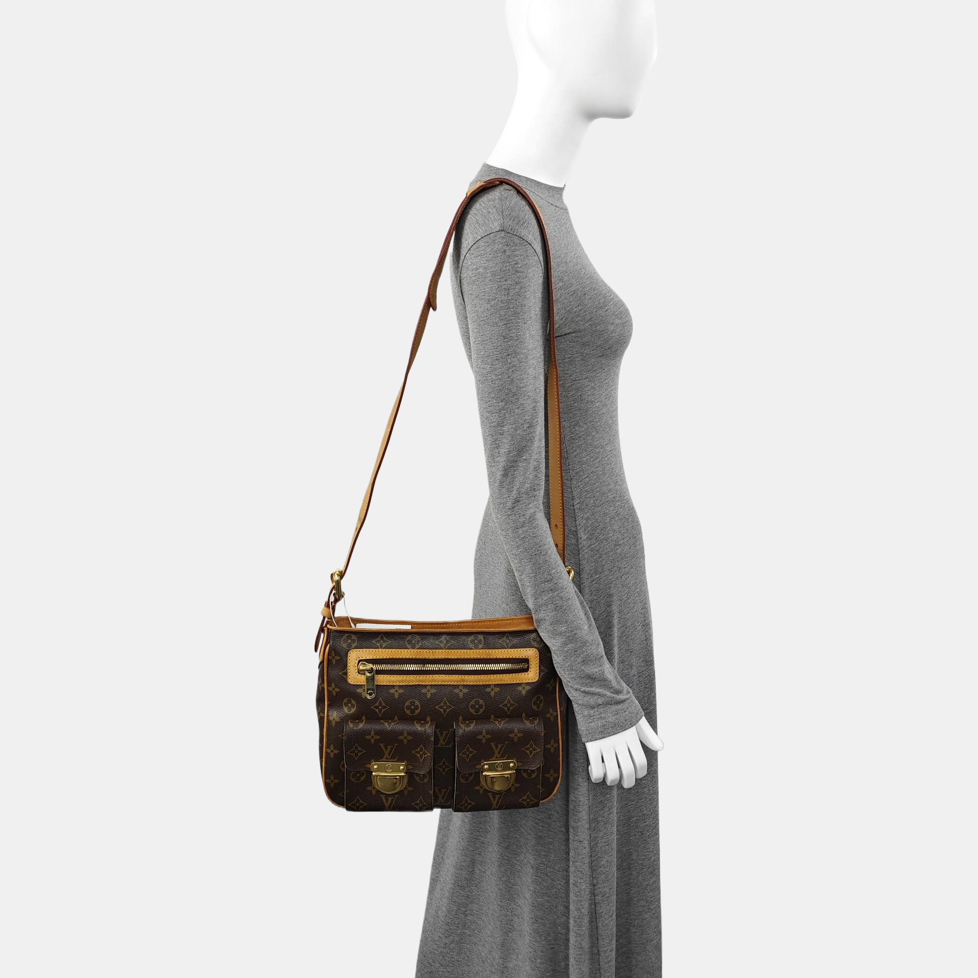 HUDSON GM Monogram Coated Canvas Brown