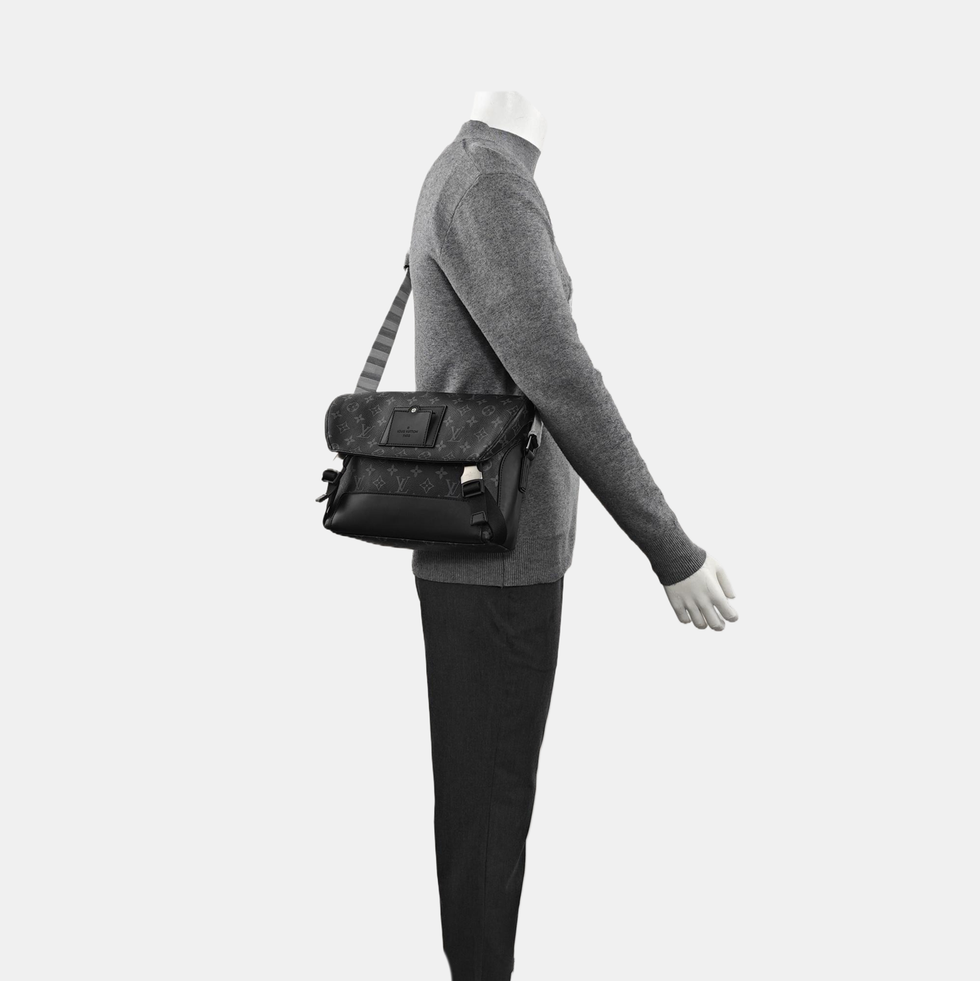 VOYAGER PM Monogram Coated Canvas Black