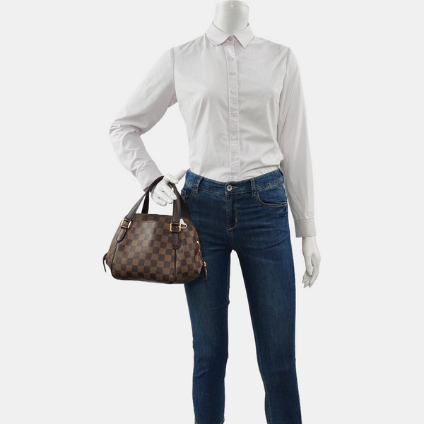 BELEM PM Damier Ebene Coated Canvas Brown