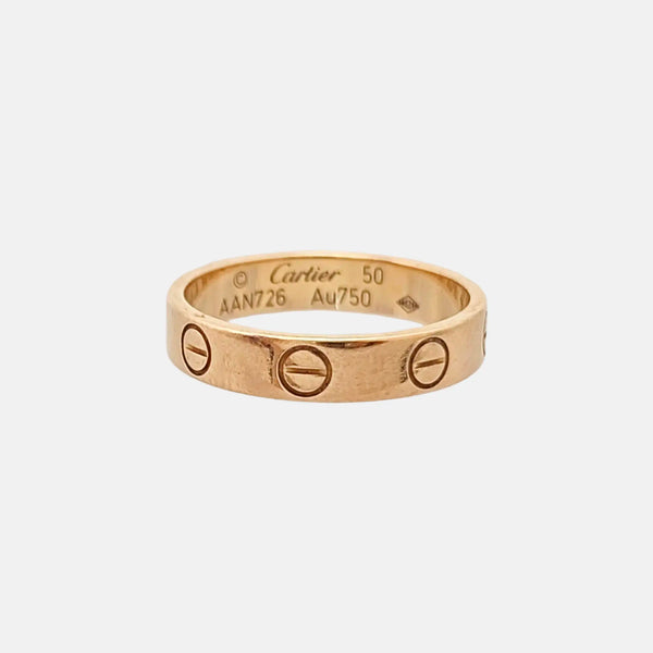 LOVE 18k Rose Gold Ring EU 50
