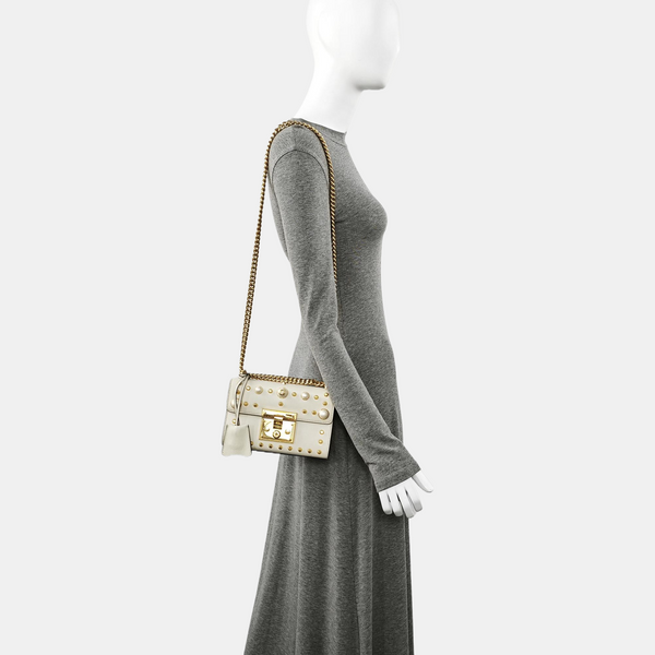 Authenticated pre-owned  Padlock Small Calfskin White - Shoulder Bag at Looply