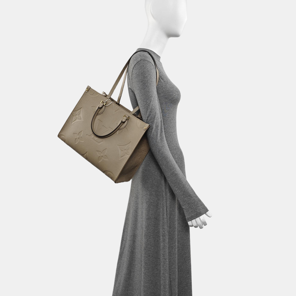 ONTHEGO MM Monogram Calfskin Gray